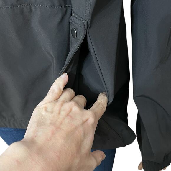 REI Womens Hooded Pullover Jacket Windbreaker Medium Gray Lightweight Half Zip - Picture 4 of 11